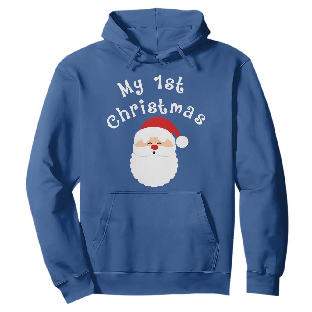 My First Christmas Hoodie Baby's First Holiday Xmas Santa TS10 Royal Blue Print Your Wear