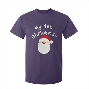 My First Christmas T Shirt For Kid Baby's First Holiday Xmas Santa TS10 Purple Print Your Wear