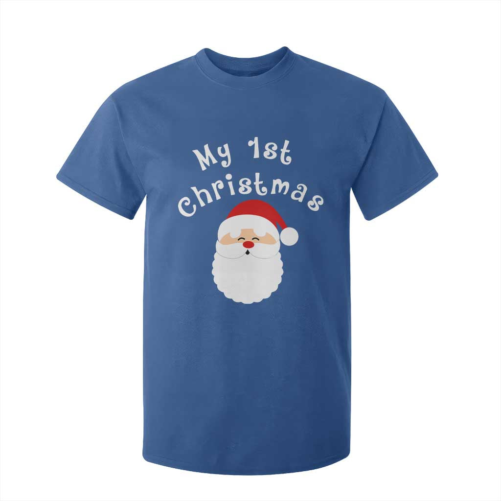 My First Christmas T Shirt For Kid Baby's First Holiday Xmas Santa TS10 Royal Blue Print Your Wear