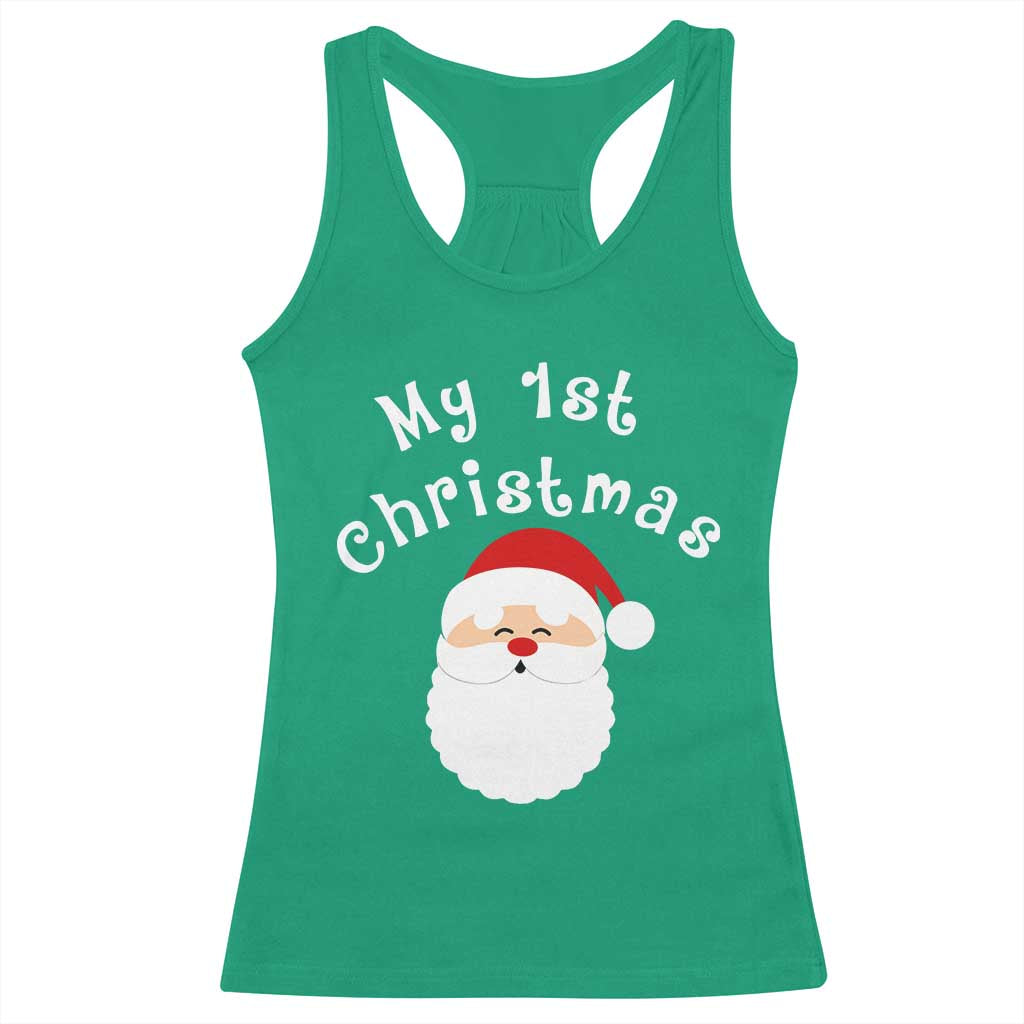 My First Christmas Racerback Tank Top Baby's First Holiday Xmas Santa TS10 Irish Green Print Your Wear