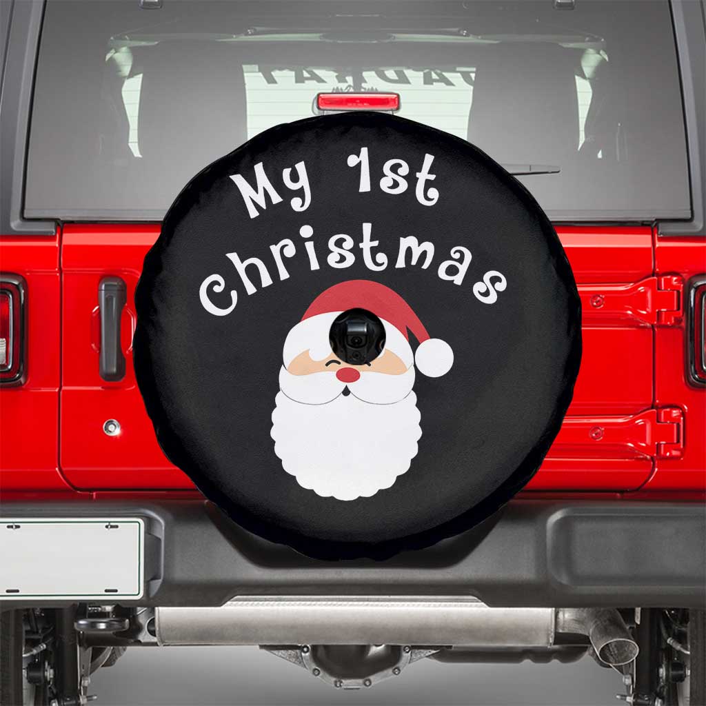 My First Christmas Spare Tire Cover Baby's First Holiday Xmas Santa TS10 Black Print Your Wear