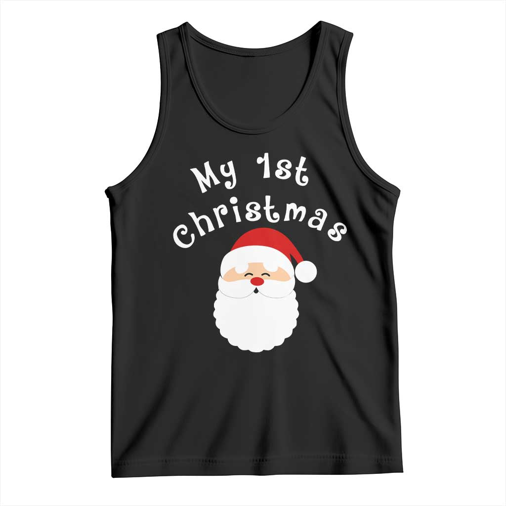 My First Christmas Tank Top Baby's First Holiday Xmas Santa TS10 Black Print Your Wear
