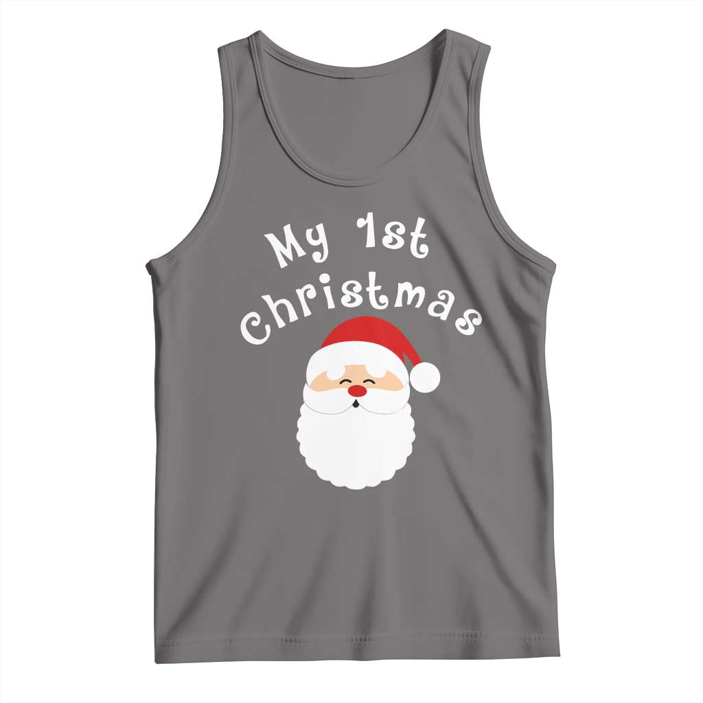 My First Christmas Tank Top Baby's First Holiday Xmas Santa TS10 Deep Heather Print Your Wear
