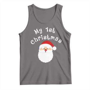My First Christmas Tank Top Baby's First Holiday Xmas Santa TS10 Deep Heather Print Your Wear