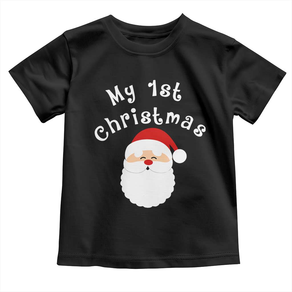 My First Christmas Toddler T Shirt Baby's First Holiday Xmas Santa TS10 Black Print Your Wear