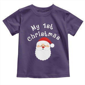 My First Christmas Toddler T Shirt Baby's First Holiday Xmas Santa TS10 Purple Print Your Wear