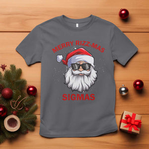 Funny Christmas Santa T Shirt Merry Rizz Mas Sigmas Gen Alpha Middle School Christmas TS10 Charcoal Print Your Wear