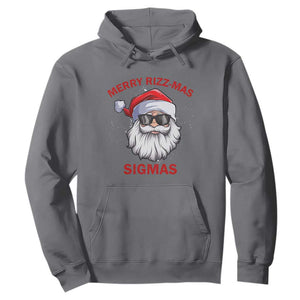 Funny Christmas Santa Hoodie Merry Rizz Mas Sigmas Gen Alpha Middle School Christmas TS10 Charcoal Print Your Wear