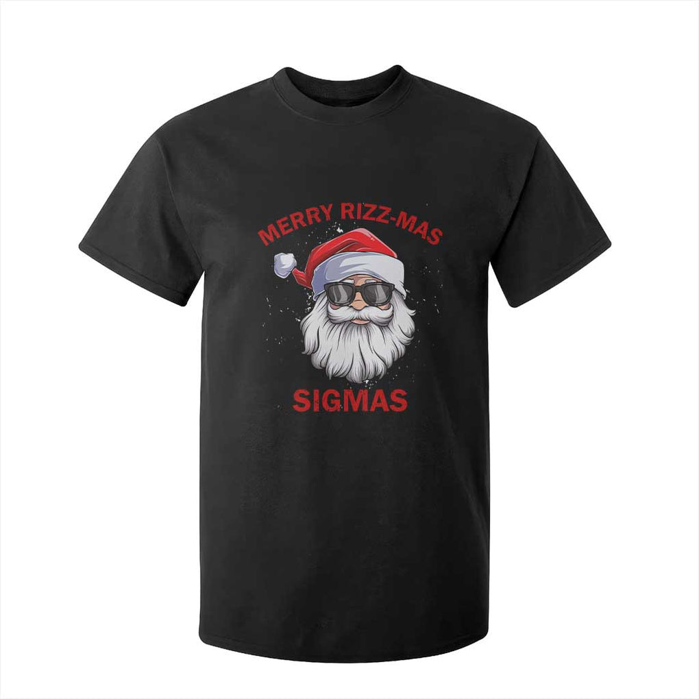 Funny Christmas Santa T Shirt For Kid Merry Rizz Mas Sigmas Gen Alpha Middle School Christmas TS10 Black Print Your Wear