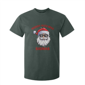 Funny Christmas Santa T Shirt For Kid Merry Rizz Mas Sigmas Gen Alpha Middle School Christmas TS10 Dark Forest Green Print Your Wear