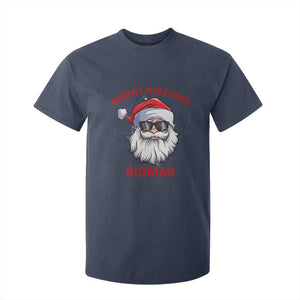 Funny Christmas Santa T Shirt For Kid Merry Rizz Mas Sigmas Gen Alpha Middle School Christmas TS10 Navy Print Your Wear
