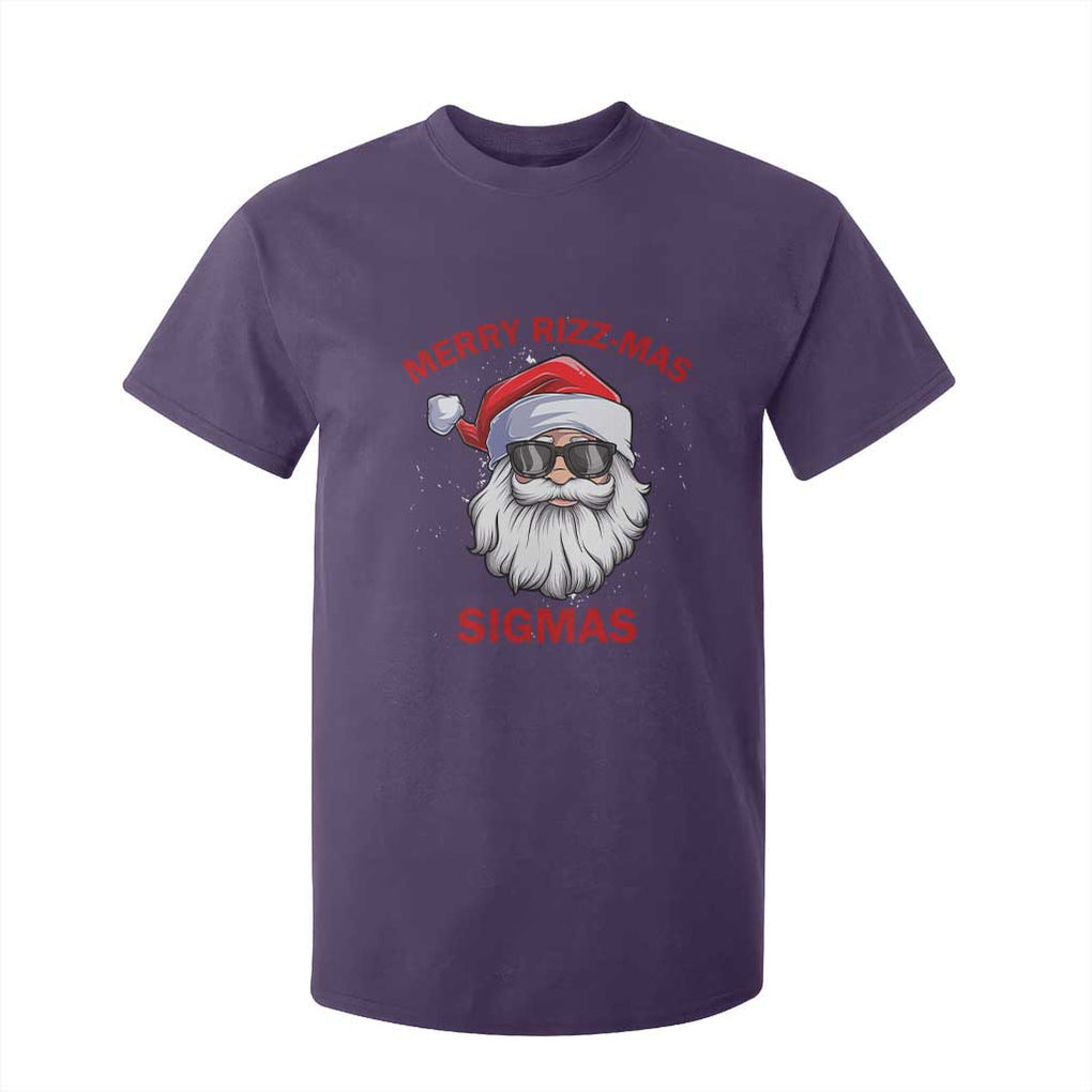 Funny Christmas Santa T Shirt For Kid Merry Rizz Mas Sigmas Gen Alpha Middle School Christmas TS10 Purple Print Your Wear