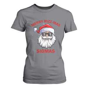 Funny Christmas Santa T Shirt For Women Merry Rizz Mas Sigmas Gen Alpha Middle School Christmas TS10 Charcoal Print Your Wear