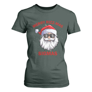 Funny Christmas Santa T Shirt For Women Merry Rizz Mas Sigmas Gen Alpha Middle School Christmas TS10 Dark Forest Green Print Your Wear