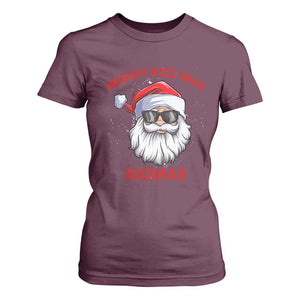 Funny Christmas Santa T Shirt For Women Merry Rizz Mas Sigmas Gen Alpha Middle School Christmas TS10 Maroon Print Your Wear