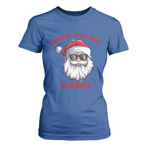 Funny Christmas Santa T Shirt For Women Merry Rizz Mas Sigmas Gen Alpha Middle School Christmas TS10 Royal Blue Print Your Wear