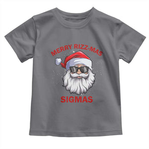 Funny Christmas Santa Toddler T Shirt Merry Rizz Mas Sigmas Gen Alpha Middle School Christmas TS10 Charcoal Print Your Wear
