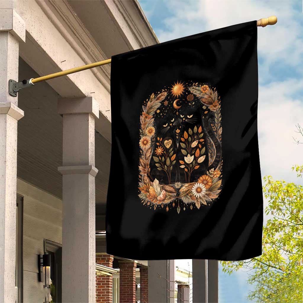 Subtle FDT Garden Flag Vintage Flower Black Cat Social Activist TS10 Print Your Wear