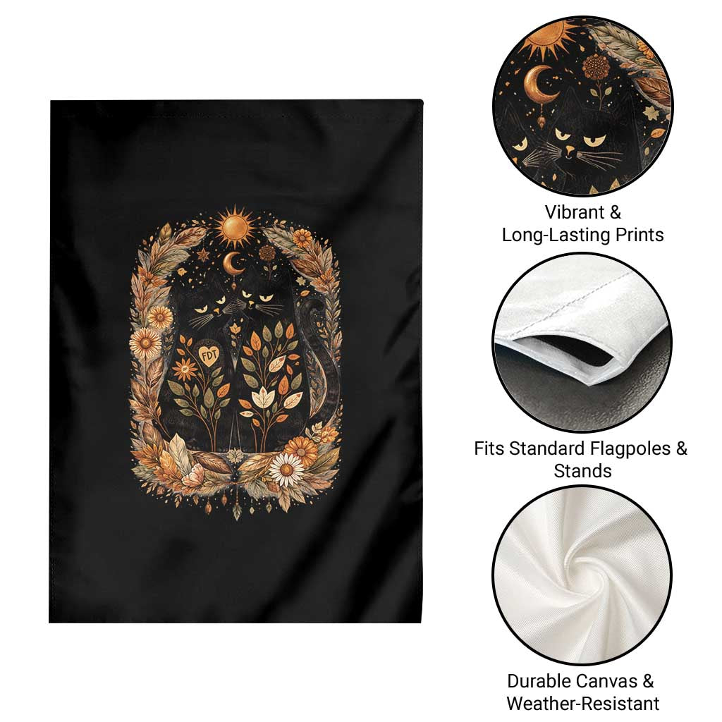 Subtle FDT Garden Flag Vintage Flower Black Cat Social Activist TS10 Print Your Wear
