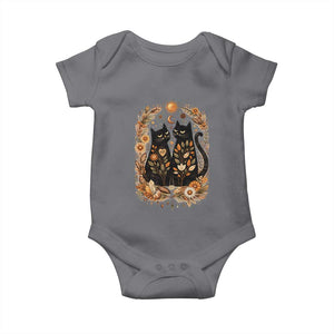 Subtle FDT Baby Onesie Vintage Flower Black Cat Social Activist TS10 Charcoal Print Your Wear