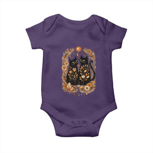 Subtle FDT Baby Onesie Vintage Flower Black Cat Social Activist TS10 Purple Print Your Wear