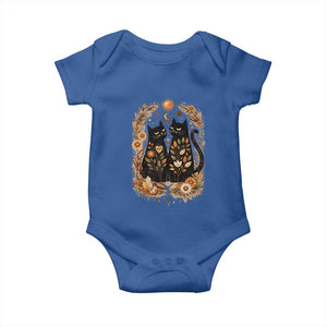 Subtle FDT Baby Onesie Vintage Flower Black Cat Social Activist TS10 Royal Blue Print Your Wear