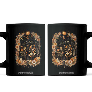 Subtle FDT Coffee Mug Vintage Flower Black Cat Social Activist TS10 Black Print Your Wear