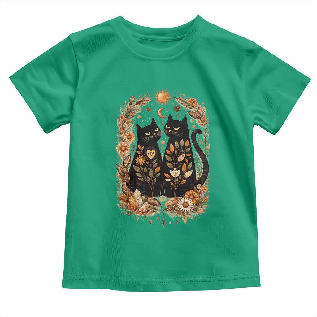 Subtle FDT Toddler T Shirt Vintage Flower Black Cat Social Activist TS10 Irish Green Print Your Wear