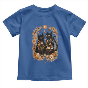 Subtle FDT Toddler T Shirt Vintage Flower Black Cat Social Activist TS10 Royal Blue Print Your Wear