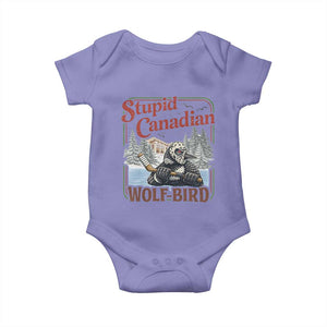 Stupid Canadian Wolf Bird Baby Onesie Vintage Heated Hookey Loon Meme TS10 Violet Print Your Wear