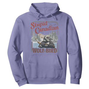 Stupid Canadian Wolf Bird Hoodie Vintage Heated Hookey Loon Meme TS10 Violet Print Your Wear