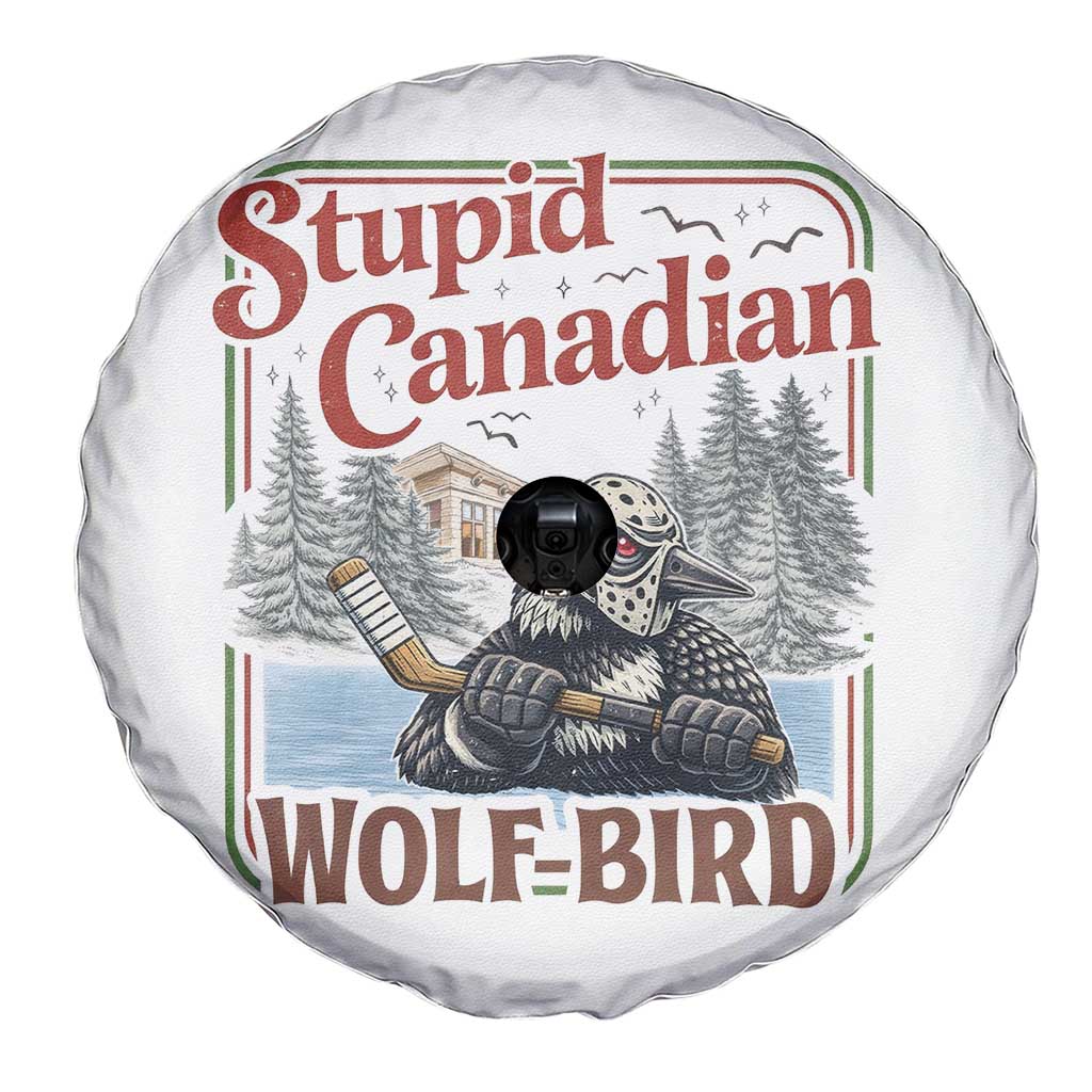 Stupid Canadian Wolf Bird Spare Tire Cover Vintage Heated Hookey Loon Meme TS10 Print Your Wear