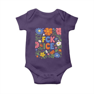 Fck Ice Baby Onesie Funny Boho Floral Resist Retro Pro Immigration TS10 Purple Print Your Wear