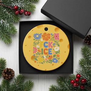 Fck Ice Ceramic Ornament Funny Boho Floral Resist Retro Pro Immigration TS10 1pc Yellow Cheese Print Your Wear