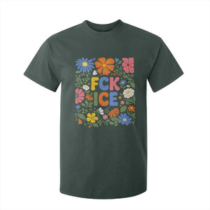 Fck Ice T Shirt For Kid Funny Boho Floral Resist Retro Pro Immigration TS10 Dark Forest Green Print Your Wear