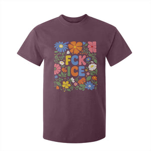 Fck Ice T Shirt For Kid Funny Boho Floral Resist Retro Pro Immigration TS10 Maroon Print Your Wear