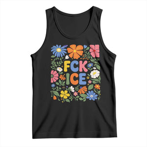 Fck Ice Tank Top Funny Boho Floral Resist Retro Pro Immigration TS10 Black Print Your Wear