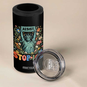 Stop ICE 4 in 1 Can Cooler Tumbler Funny Statue of Liberty Boho Floral Resist Retro TS10 Print Your Wear