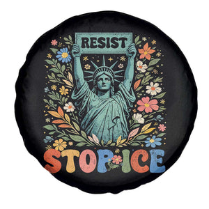 Stop ICE Spare Tire Cover Funny Statue of Liberty Boho Floral Resist Retro TS10 Print Your Wear