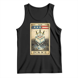 Fck Ice Tank Top Retro Tarot Card FDT Protest Satirical Graphic TS10 Black Print Your Wear