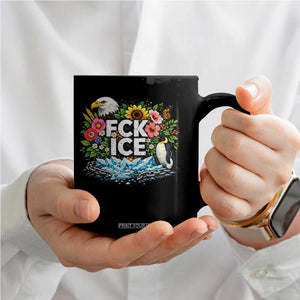 Fck Ice Coffee Mug Retro Floral FDT Protest Satirical Graphic TS10 Print Your Wear