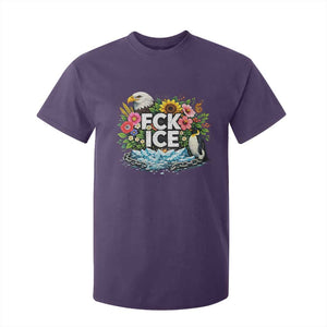 Fck Ice T Shirt For Kid Retro Floral FDT Protest Satirical Graphic TS10 Purple Print Your Wear