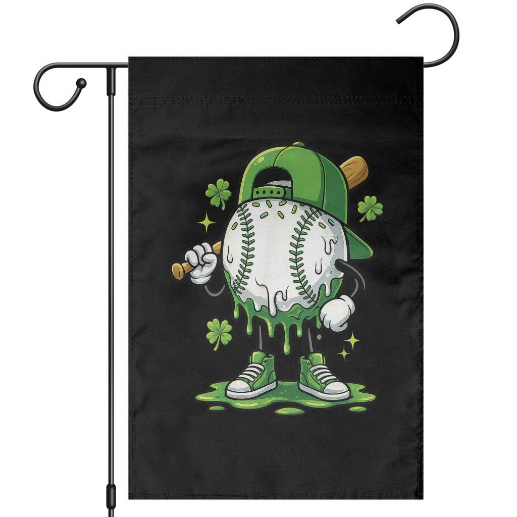 Baseball Drip Icecream Garden Flag Youth Boy St Patricks Day Shamrock Green TS10 Black Print Your Wear