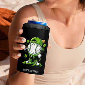 Baseball Drip Icecream 4 in 1 Can Cooler Tumbler Youth Boy St Patricks Day Shamrock Green TS10 Print Your Wear