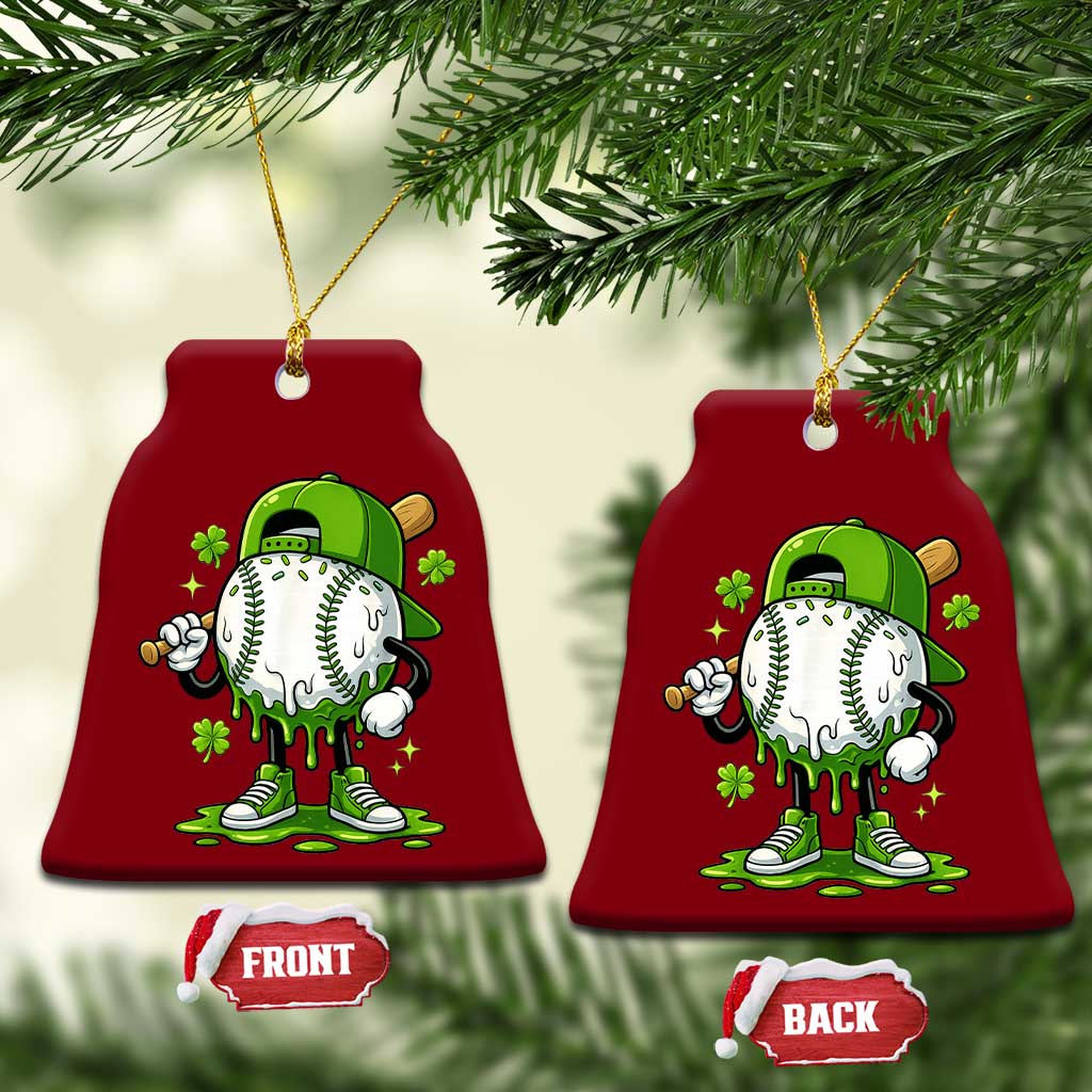 Baseball Drip Icecream Ceramic Ornament Youth Boy St Patricks Day Shamrock Green TS10 Print Your Wear