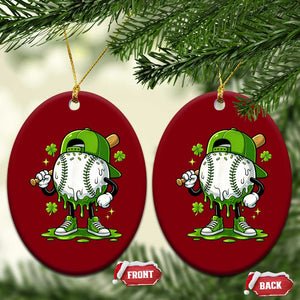 Baseball Drip Icecream Ceramic Ornament Youth Boy St Patricks Day Shamrock Green TS10 Print Your Wear