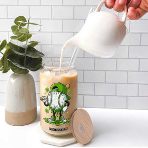 Baseball Drip Icecream Glass Can Youth Boy St Patricks Day Shamrock Green TS10 Print Your Wear