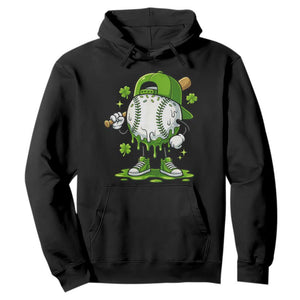Baseball Drip Icecream Hoodie Youth Boy St Patricks Day Shamrock Green TS10 Black Print Your Wear