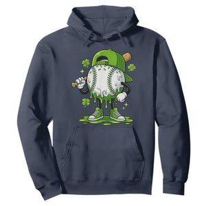 Baseball Drip Icecream Hoodie Youth Boy St Patricks Day Shamrock Green TS10 Navy Print Your Wear