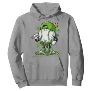 Baseball Drip Icecream Hoodie Youth Boy St Patricks Day Shamrock Green TS10 Sport Gray Print Your Wear